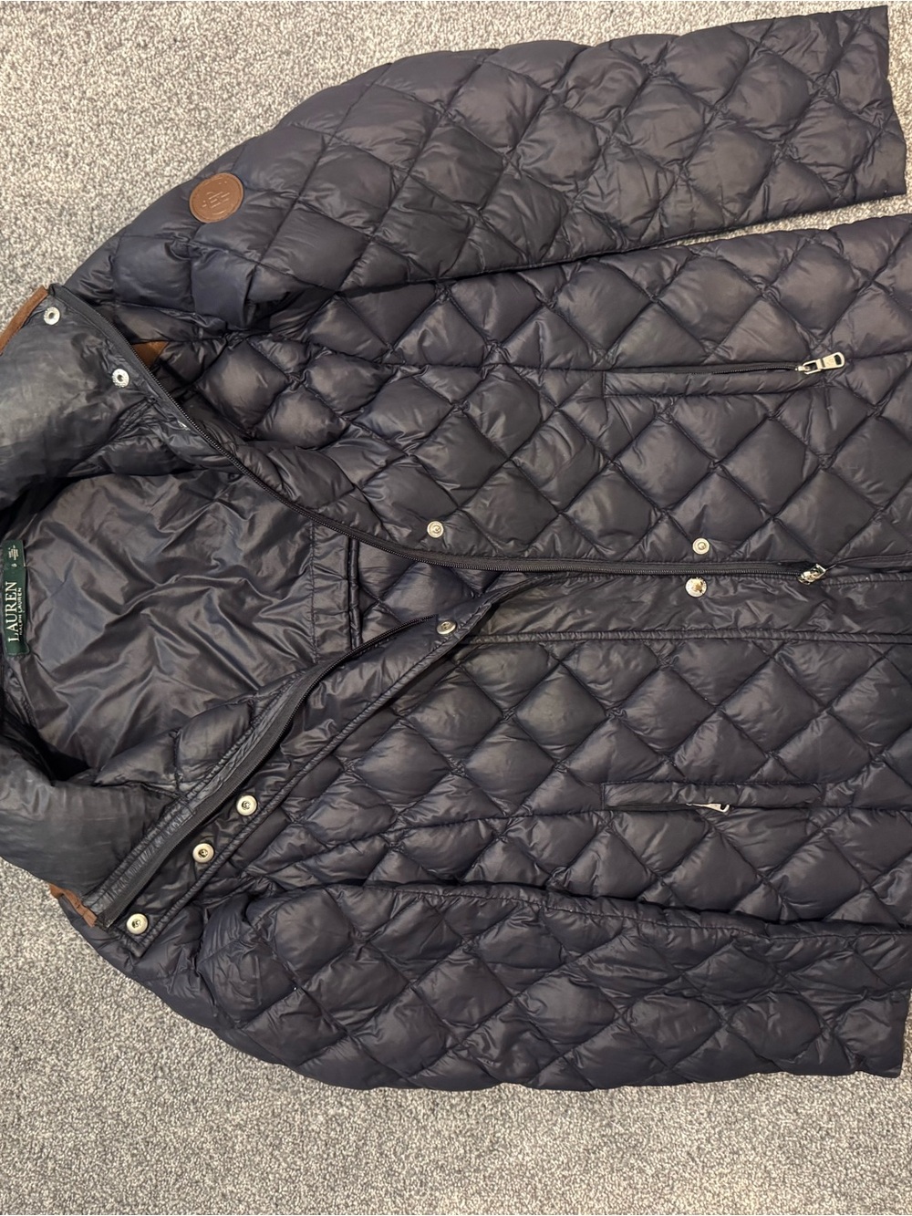 Ralph Lauren NAVY Quilted Women's Puffer Coat